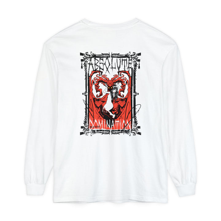 ABSOLUTE DOMINATION - WHITE LONG SLEEVE TEE